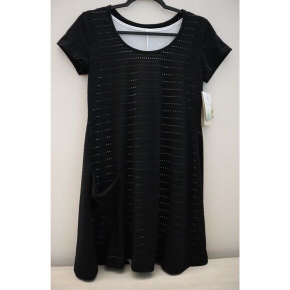 Stonewear Designs 11380-500-02 Women's Sz S Black Drishti Scoop Neck Dress - Picture 1 of 12